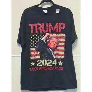 Men's Port & Company Trump‎ 2024 T-Shirt Large Black